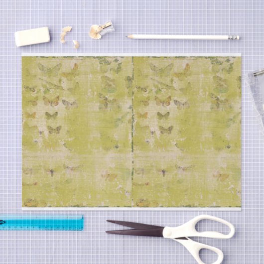  groene vlinder Shabby Chic Decoupage Tissuepapier (Craft)