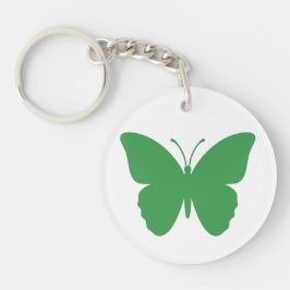 Groene Vlinder Silhouet, Kies Je Kleur Sleutelhanger