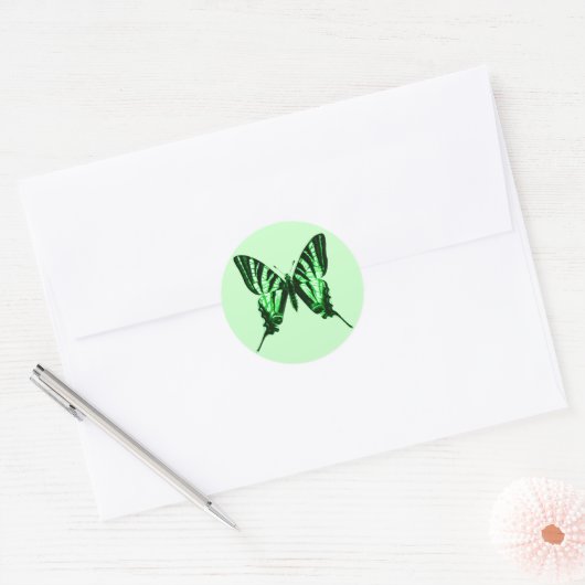 Groene Vlinder Sticker (Envelop)