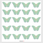 Groene vlinder sticker : knippen en gebruiken (Vel)