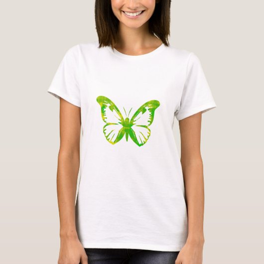 Groene vlinder t-shirt (Voorkant)