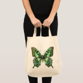 Groene vlinder tote bag (Voorkant (product))