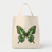 Groene vlinder tote bag (Voorkant)