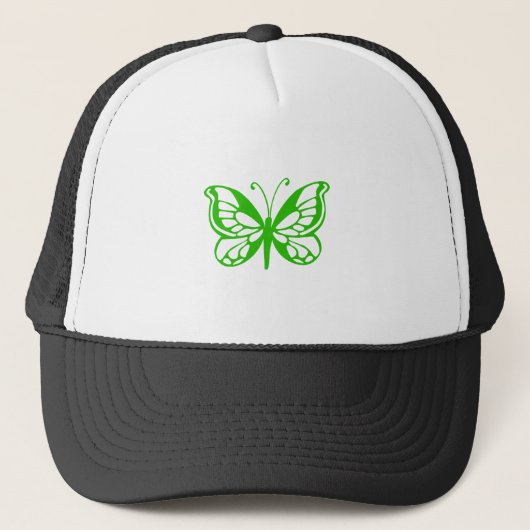 Groene vlinder trucker pet (Voorkant)