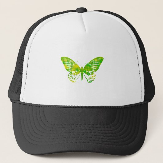 Groene vlinder trucker pet (Voorkant)