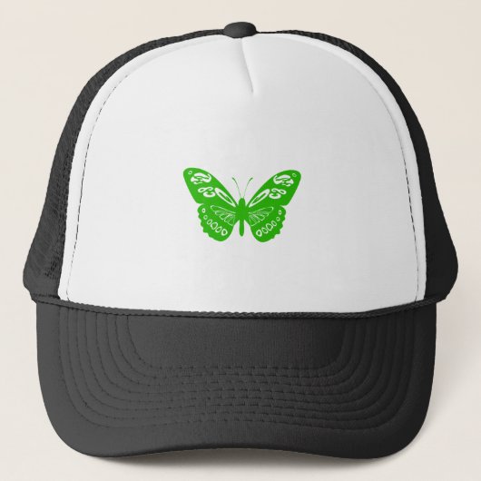 Groene Vlinder Trucker Pet (Voorkant)