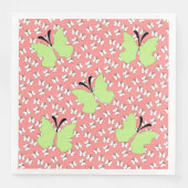 Groene vlinder verjaardagsfeestje servet (Voorkant)