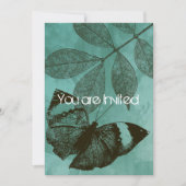 Groene vlinder verlaat Baby shower Kaart (Voorkant)