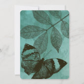 Groene vlinder verlaat Vrijgezellenfeest Kaart (Achterkant)