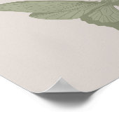 Groene Vlinder Wandkunst Wijze Groene Kunst Print (Hoek)