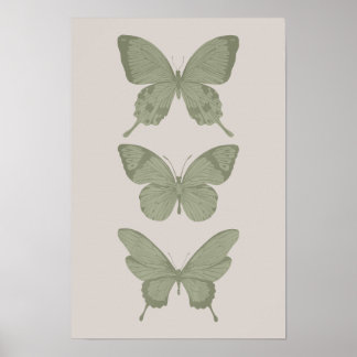 Groene Vlinder Wandkunst Wijze Groene Kunst Print