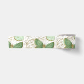 Groene Vlinder Witte Bloem Bloesem Satijnen Lint (Voorkant)