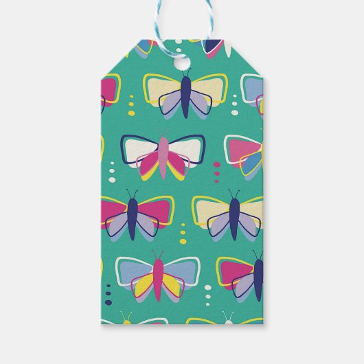 Groene Vlinder Zachte Label Cadeaulabel (Voorkant)