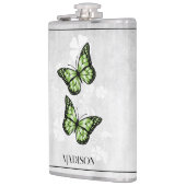 Groene vlinderfleskolf heupfles (Links)