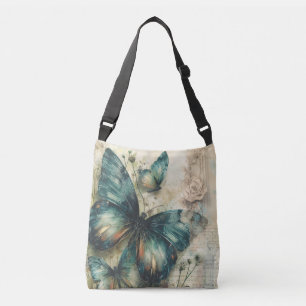  groene vlinders crossbody tas