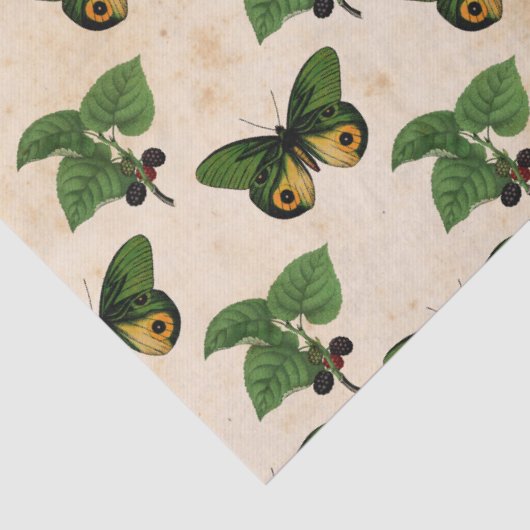  groene vlinders ontkoppelen tissuepapier (Detail)