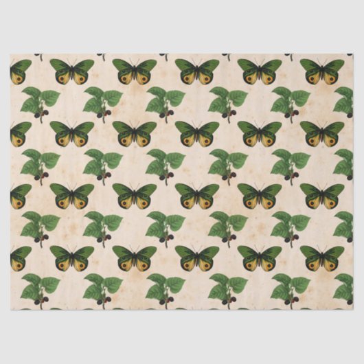  groene vlinders ontkoppelen tissuepapier (Voorkant)