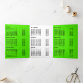 Groene Vlinders, Schoonheidssalon Tri-Fold Flyer Drieluik Uitnodiging (Binnen)