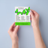 Groene Vlinders, Schoonheidsspecialiste, Beauty Sa Flyer (Hand)