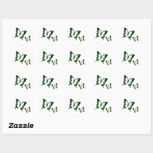 Groene Vlinders Sticker (Vel)