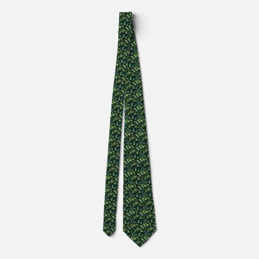 Groene Vlinders Stropdas (Achterkant)