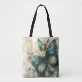 groene vlinders tote bag (Voorkant)
