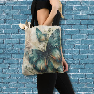  groene vlinders tote bag