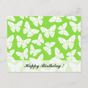 Groene vlinders Verjaardag briefkaart