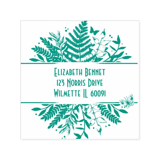 Groene vlinders  zelfinktende stempel (Design)