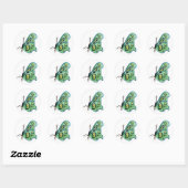 Groene vlinderschilderlabels voor Sticker (Vel)
