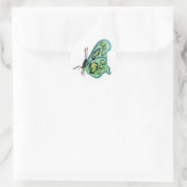 Groene vlinderschilderlabels voor Sticker (Tas)