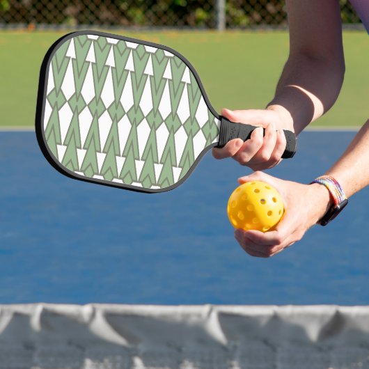 Groene vlinderstrikdas pickleball paddle (Insitu)