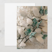 Groene vlinderuitnodigingen kaart (Voorkant / Achterkant)