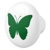 Groene Vlindervorm in aangepaste kleur Keramische Knop (Rechts)