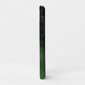 Groene vloeibare fractal monogram iPhone Case (Achterkant/links)