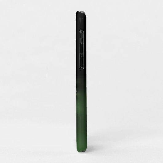 Groene vloeibare fractal monogram iPhone Case (Achterkant/links)