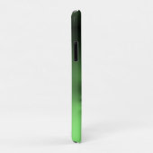 Groene vloeibare fractal monogram iPhone hoesje (Achterkant/rechts)