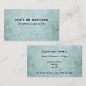 Groene, vloeiende textuur met  stijl handschrift visitekaartje (Voorkant / Achterkant)
