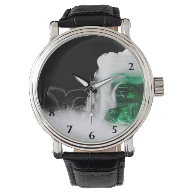 Groene vloeistofbekerglas horloge (Voorkant)