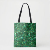 Groene vlokprint tote bag (Voorkant)