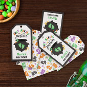 Groene Voetafdruk Heks Cauldron Baby Making Potion Cadeaulabel