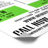 Groene voetafdrukken, Podiatry Clinic, Podiatrist Poster (Hoek)