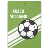 Groene Voetbal coach - Aangepast klembord (Achterkant)