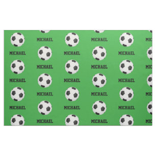 Groene Voetbal Custom Naam Persoonlijk Gedrukt Stof