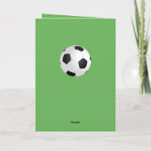 Groene Voetbal Foto Verjaardag Kaart (Achterkant)