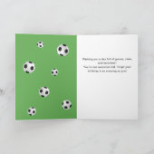 Groene Voetbal Foto Verjaardag Kaart (Binnen)