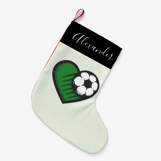 Groene Voetbal — Hart en jongens — afspeelapparaat Kleine Kerstsok (Voorkant (Hangend))