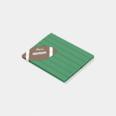 Groene Voetbal Sportnotities Notitieboekje Cadeau Post-it® Notes (Schuin)