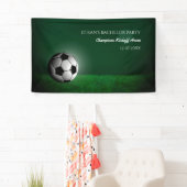 Groene Voetbal Verjaardag / Bachelorfeest Spandoek (Insitu)