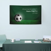 Groene Voetbal Verjaardag / Bachelorfeest Spandoek (Beurs)